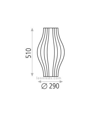 Lámpara de sobremesa Mirta 50cm dimensiones