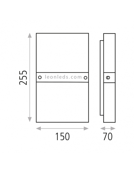 Aplique de pared de cristal Milano dimensiones