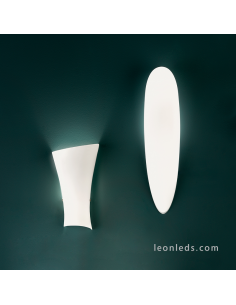 Aplique de pared redondeado de cristal Dora 2