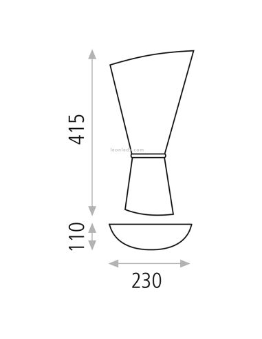 Aplique de pared Perla cromo o dorado