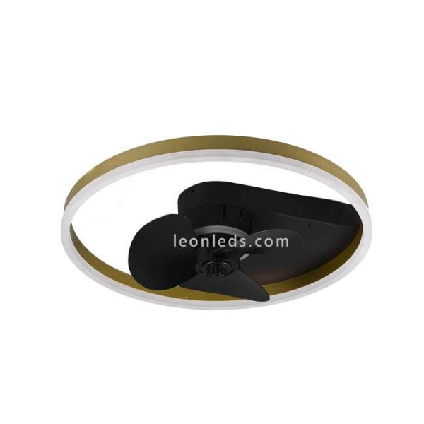 Ventilador LED moderno Borgholm negro