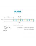 Pack de 6 Guirnaldas redondas LED exteriores jardín dimensiones Mare New Garden | LeonLeds Iluminación