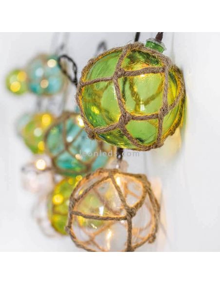 Pack de 6 Guirnaldas LED exteriores jardín foto detalle Mare New Garden | LeonLeds Iluminación