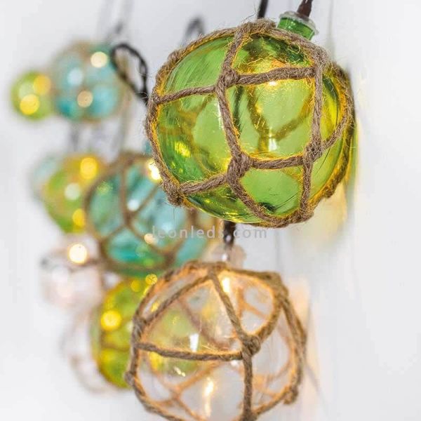 Pack de 6 Guirnaldas LED exteriores jardín foto detalle Mare New Garden | LeonLeds Iluminación