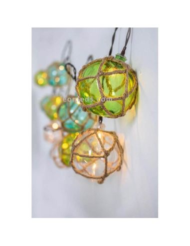 Pack de 6 guirlandas de LED para exterior Mare nas cores azul, verde e branco New Garden | Leon Iluminação LED