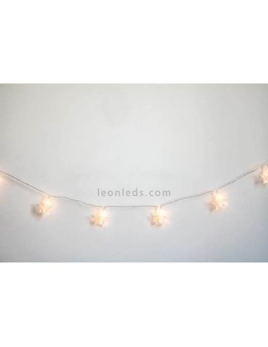 Pack de 6 Guirnaldas LED de estrellas foto ambiente Bianca New Garden | LeonLeds Iluminación