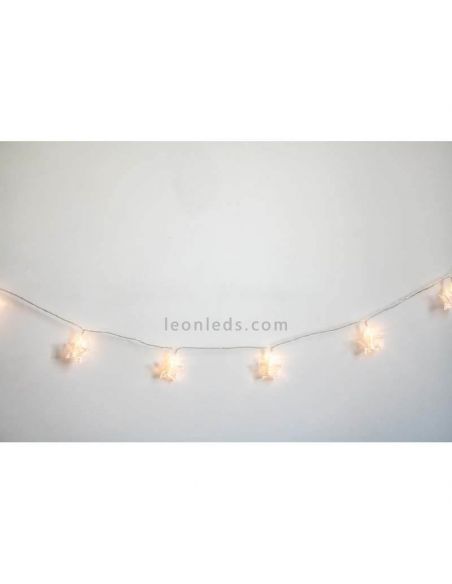 Pack de 6 Guirnaldas LED de estrellas foto ambiente Bianca New Garden | LeonLeds Iluminación