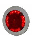 Feu arrière LED rond chromé 3 Fonctions 12V-24V LZD 2423 Horpol | leonleds