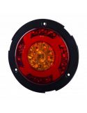 Feu arrière LED rond chromé 3 Fonctions 12V-24V LZD 2423 Horpol | leonleds