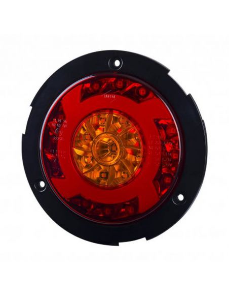 Piloto LED trasero cromado con forma redonda 3 Funciones 12V-24V LZD 2423 Horpol | LeonLeds