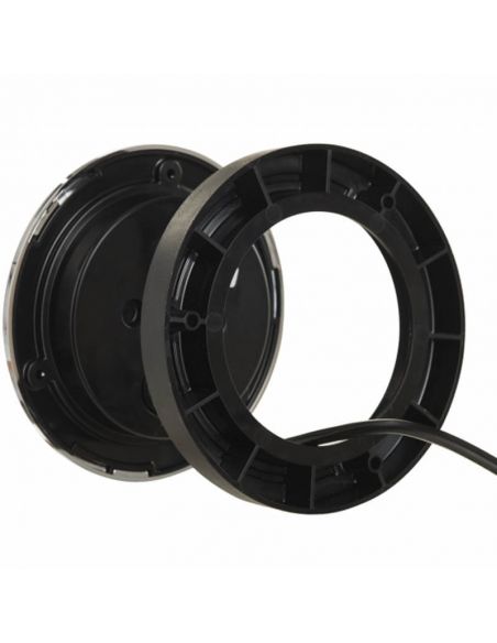 Feu arrière LED rond avec finition chromée avec feu de position, de recul et antibrouillard Horpol | leonleds