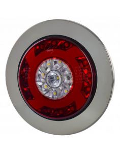 Piloto LED redondo con acabado cromado con Posición, Marcha Atrás y Antiniebla Horpol | LeonLeds 2