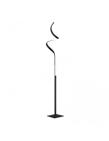 Candeeiro de pé em espiral de metal Black Course