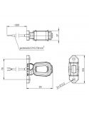 Dimensiones Luz LED de delimitación corta 3 Luces 12V - 24V Horpol | LeonLeds