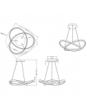 Lámpara colgante Course 27,5W 4000k dimensiones