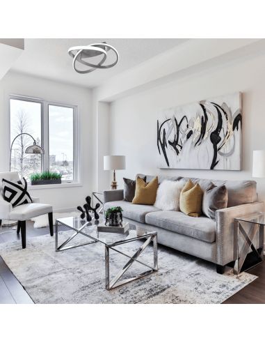 Luz de teto LED Curso moderno 3000k níquel ambiente