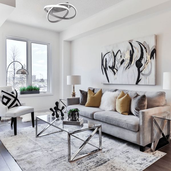 Luz de teto LED Curso moderno 3000k níquel ambiente