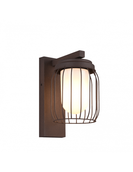 Aplique de parede exterior Tuela Oxide com sensor