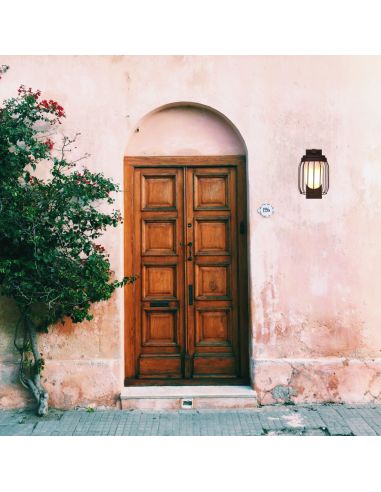 Applique d'extérieur Tuela Oxide avec capteur d'ambiance