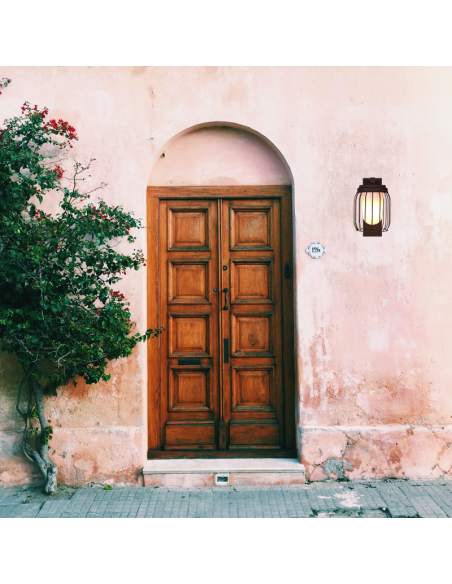 Aplique exterior Tuela Óxido con sensor ambiente