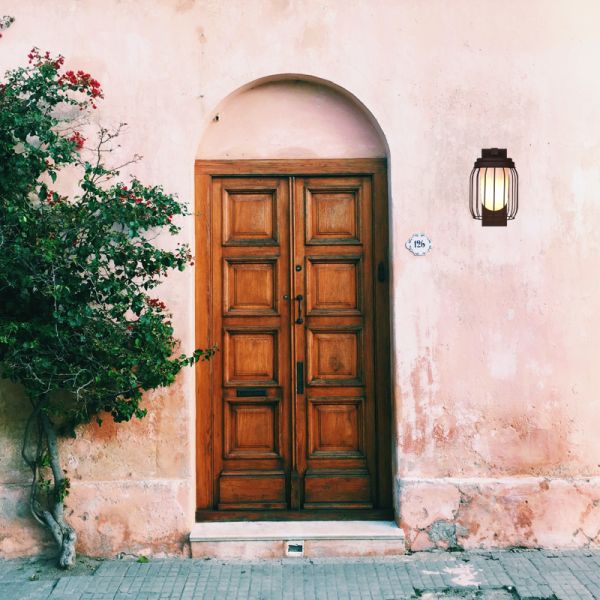 Applique d'extérieur Tuela Oxide avec capteur d'ambiance