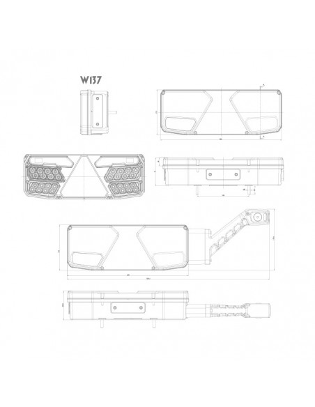 Lumière LED avec triangle et effet néon à installer sur remorques ou plates-formes | Lumières LED LeonLeds