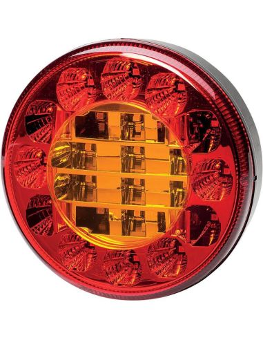 Feu LED multifonction rond avec position clignotante et valeur de freinage Fit 2SD 357 027-001 Hella | leonleds