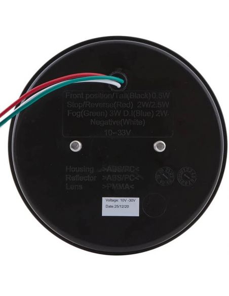 Feu arrière LED rond avec antibrouillard et valeur de recul Fit 2NR 357 027-051 Hella | leonleds