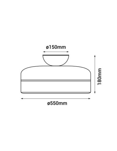Ventilador para techo y pared Ufo Basic blanco dimensiones
