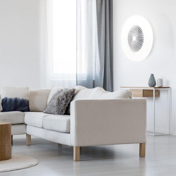 Ventilador de teto e parede Ufo Basic ambiente branco