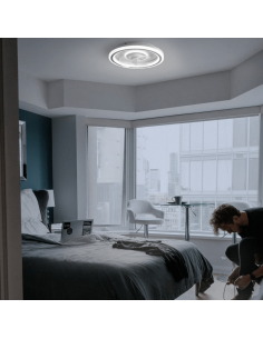 Ventilateur de plafond Alan LED avec pales amovibles 2