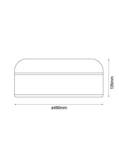 Dimensões Alan do ventilador de teto LED