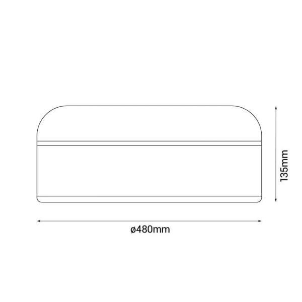 Ventilador plafón LED Alan dimensiones