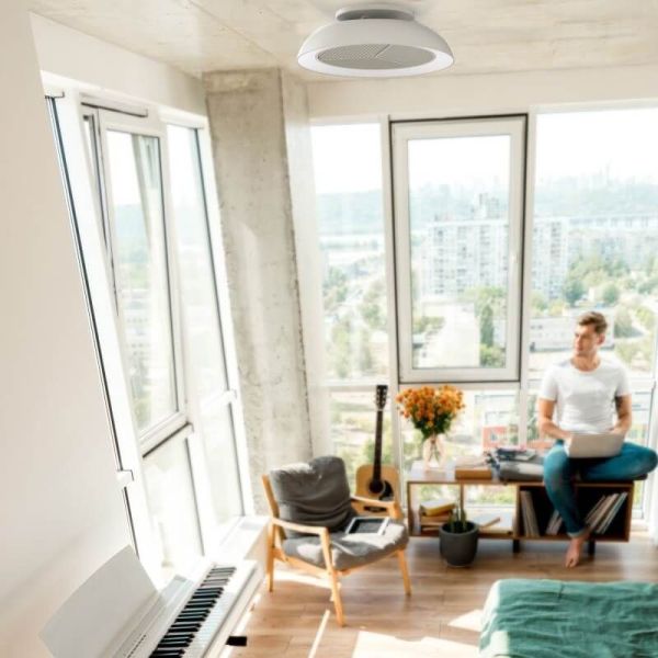 Purificador de ar minimalista com ventilador LED Brisa