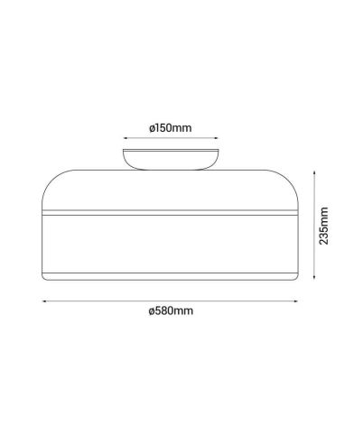 Ventilador LED com purificador de ar Dimensões Brisa