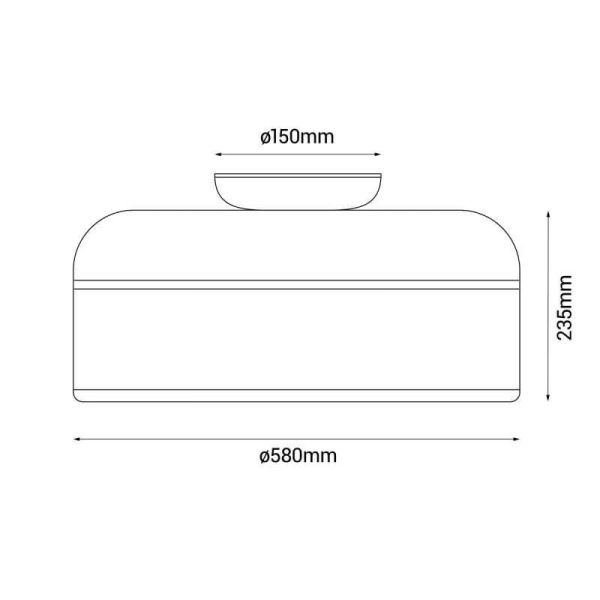 Ventilador LED com purificador de ar Dimensões Brisa