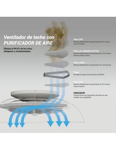 Ventilador y purificador de aire Brisa Sulion