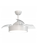Ventilador LED blanco con aspas plegables Bombay