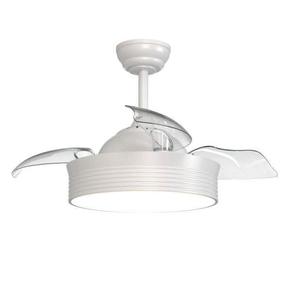 Ventilador LED blanco con aspas plegables Bombay