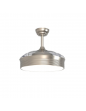 Plafonnier et ventilateur Bombay nickel LED