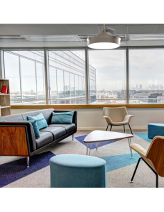 Ventilador de techo LED níquel Bombay con aspas abatibles 2