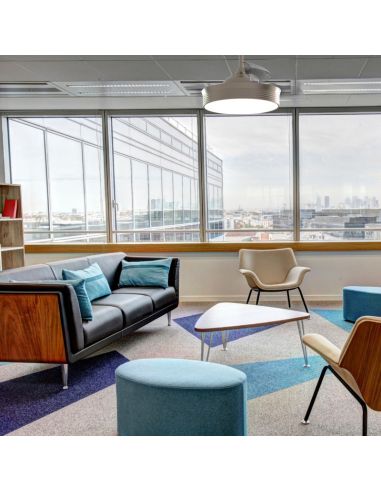 Ventilateur de plafond à DEL Bombay nickel avec pales