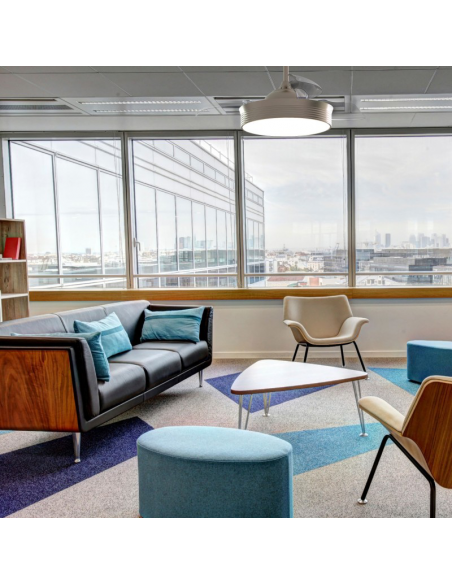 Ventilador de teto LED de níquel Bombay com pás