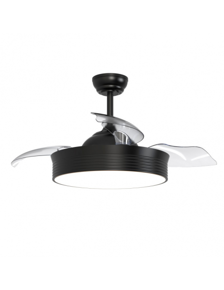 Ventilateur de plafond LED réglable noir Bombay
