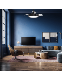 Ventilador de techo LED regulable negro Bombay 2