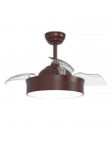 Ventilador de techo DC con luz LED marrón Bombay