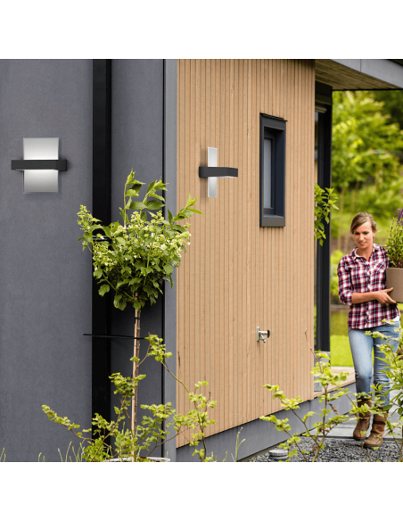 Arandela de cristal para parede ao ar livre Afterglow