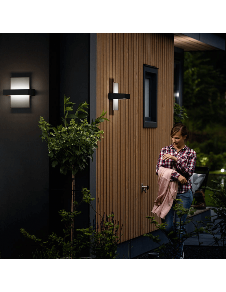 Aplique de pared exterior de cristal Afterglow ambiente