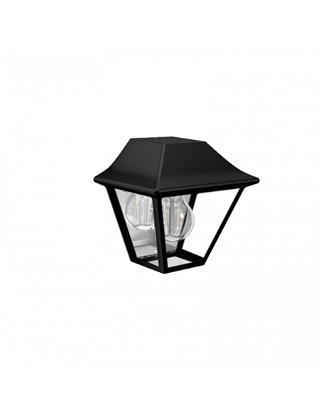 Candeeiro de parede exterior preto Alpenglow 1xE27 Philips