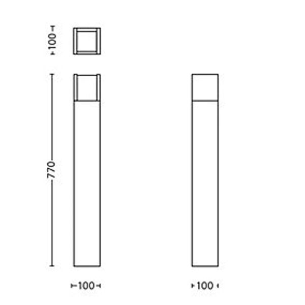 Baliza de pie LED para exteriores Arbour dimensiones